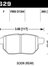Hawk Performance HPS 5.0 Rear                                     - HB629B.565 - Image 2
