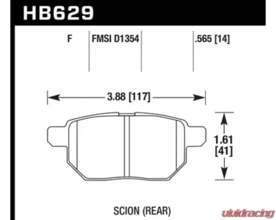 Hawk Performance HPS 5.0 Rear - HB629B.565
