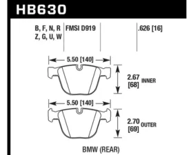 Hawk Performance DTC-30 BMW Rear