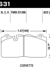 Hawk Performance HP Plus Chevrolet Front                                     - HB631N.622 - Image 2