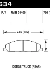 Hawk Performance LTS Rear                                     - HB634Y.750 - Image 2