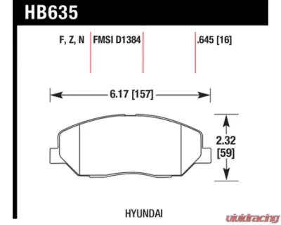 Hawk Performance HPS - HB635F.645