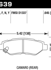 Hawk Performance DTC-60 Rear                                     - HB639G.645 - Image 2