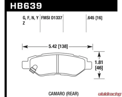 Hawk Performance DTC-60 Rear - HB639G.645