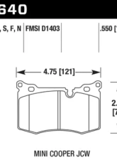Hawk Performance HPS Mini Front                                     - HB640F.550 - Image 2