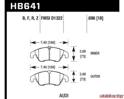 Hawk Performance PC Audi Front - HB641Z.696