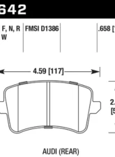 Hawk Performance PC Audi Rear                                     - HB642Z.658 - Image 2