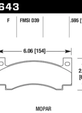 Hawk Performance HPS Front                                     - HB643F.595 - Image 2
