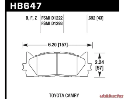 Hawk Performance PC Front - HB647Z.692