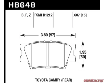 Hawk Performance HPS 5.0 Rear - HB648B.607