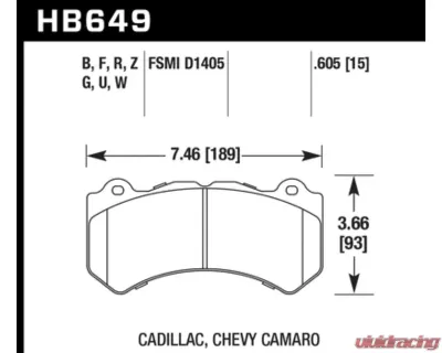 Hawk Performance HPS 5.0 Front - HB649B.605