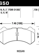 Hawk Performance DTC-50 Nissan GTR Front                                     - HB650V.730 - Image 2
