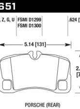 Hawk Performance DTC-80 Porsche Rear                                     - HB651Q.624 - Image 2