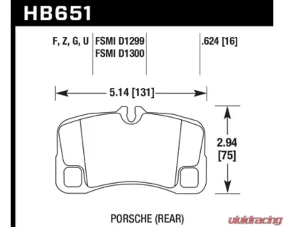 Hawk Performance DTC-80 Porsche Rear - HB651Q.624