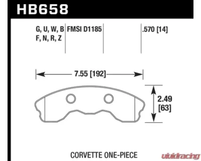 Hawk Performance DTC-70 Chevrolet Front - HB658U.570
