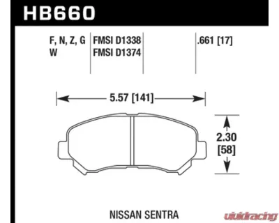 Hawk Performance HPS Front - HB660F.661