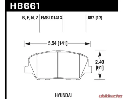Hawk Performance HPS 5.0 Front - HB661B.667