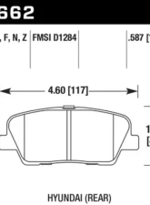 Hawk Performance HPS Rear                                     - HB662F.587 - Image 2