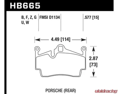 Hawk Performance DTC-70 Rear - HB665U.577