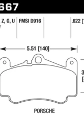 Hawk Performance HP Plus Disc Brake Pad Front                                     - HB667N.622 - Image 2