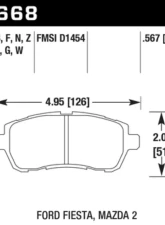 Hawk Performance HPS 5.0 Front                                     - HB668B.567 - Image 2