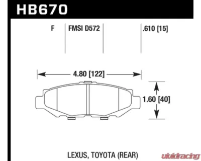 Hawk Performance HPS Rear - HB670F.610
