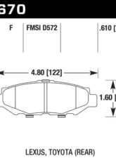 Hawk Performance HPS Rear                                     - HB670F.610 - Image 2