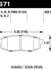 Hawk Performance DTC-60 Rear                                     - HB671G.628 - Image 2