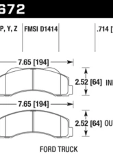 Hawk Performance SuperDuty Front                                     - HB672P.714 - Image 2