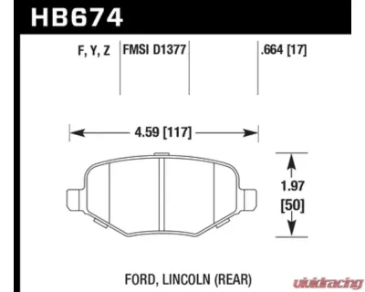 Hawk Performance HPS Rear - HB674F.664