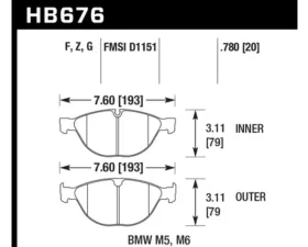 Hawk Performance HPS BMW Front