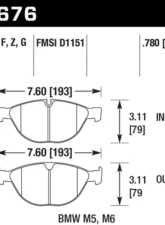 Hawk Performance HPS BMW Front                                     - HB676F.780 - Image 2
