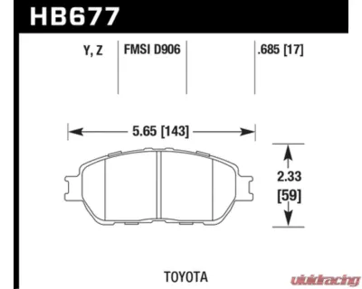 Hawk Performance LTS Front - HB677Y.685