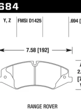 Hawk Performance PC Land Rover Front                                     - HB684Z.694 - Image 2