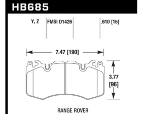 Hawk Performance LTS Land Rover Front