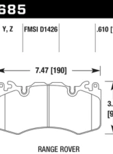 Hawk Performance PC Land Rover Front                                     - HB685Z.610 - Image 2