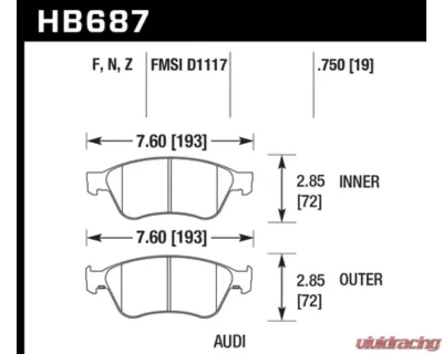 Hawk Performance HPS Front - HB687F.750