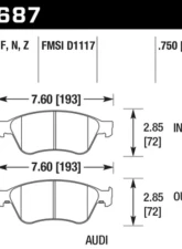 Hawk Performance HPS Front                                     - HB687F.750 - Image 2