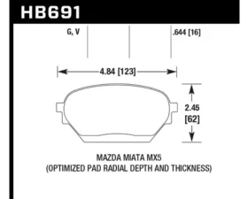 Hawk Performance DTC-60 Mazda Miata Front 2006-2014