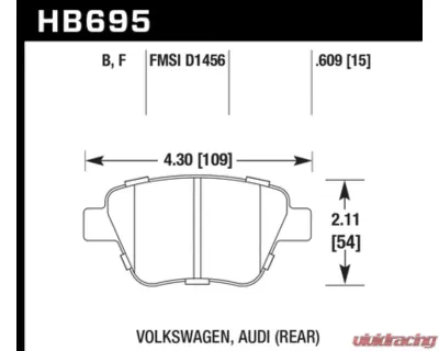 Hawk Performance HPS 5.0 Rear - HB695B.609