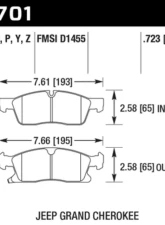 Hawk Performance LTS Front                                     - HB701Y.723 - Image 2