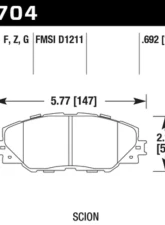 Hawk Performance PC Front                                     - HB704Z.692 - Image 2