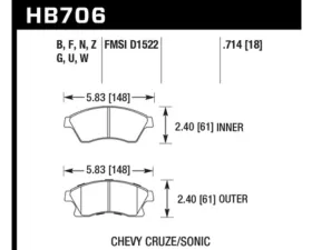 Hawk Performance DTC-60 Chevrolet Front