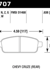 Hawk Performance DTC-60 Rear                                     - HB707G.638 - Image 2