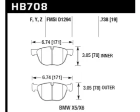 Hawk Performance PC BMW Front