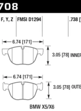 Hawk Performance PC BMW Front                                     - HB708Z.738 - Image 2