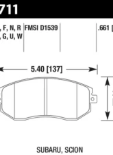 Hawk Performance HPS 5.0 Front                                     - HB711B.661 - Image 2