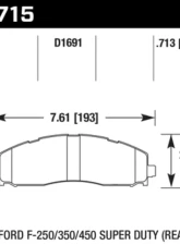 Hawk Performance LTS Ford Rear                                     - HB715Y.713 - Image 2