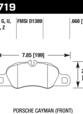 Hawk Performance DTC-70 Porsche Front                                     - HB719U.668 - Image 2