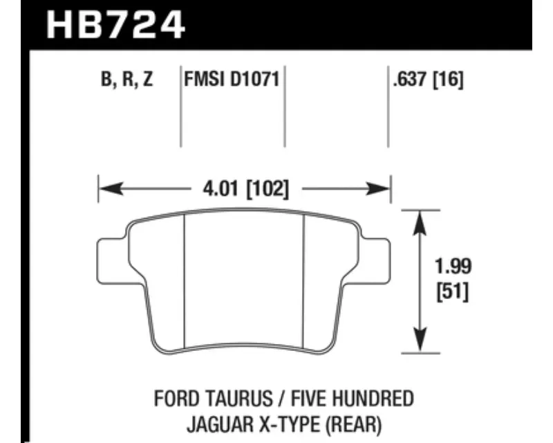 Hawk Performance PC Rear - HB724Z.637